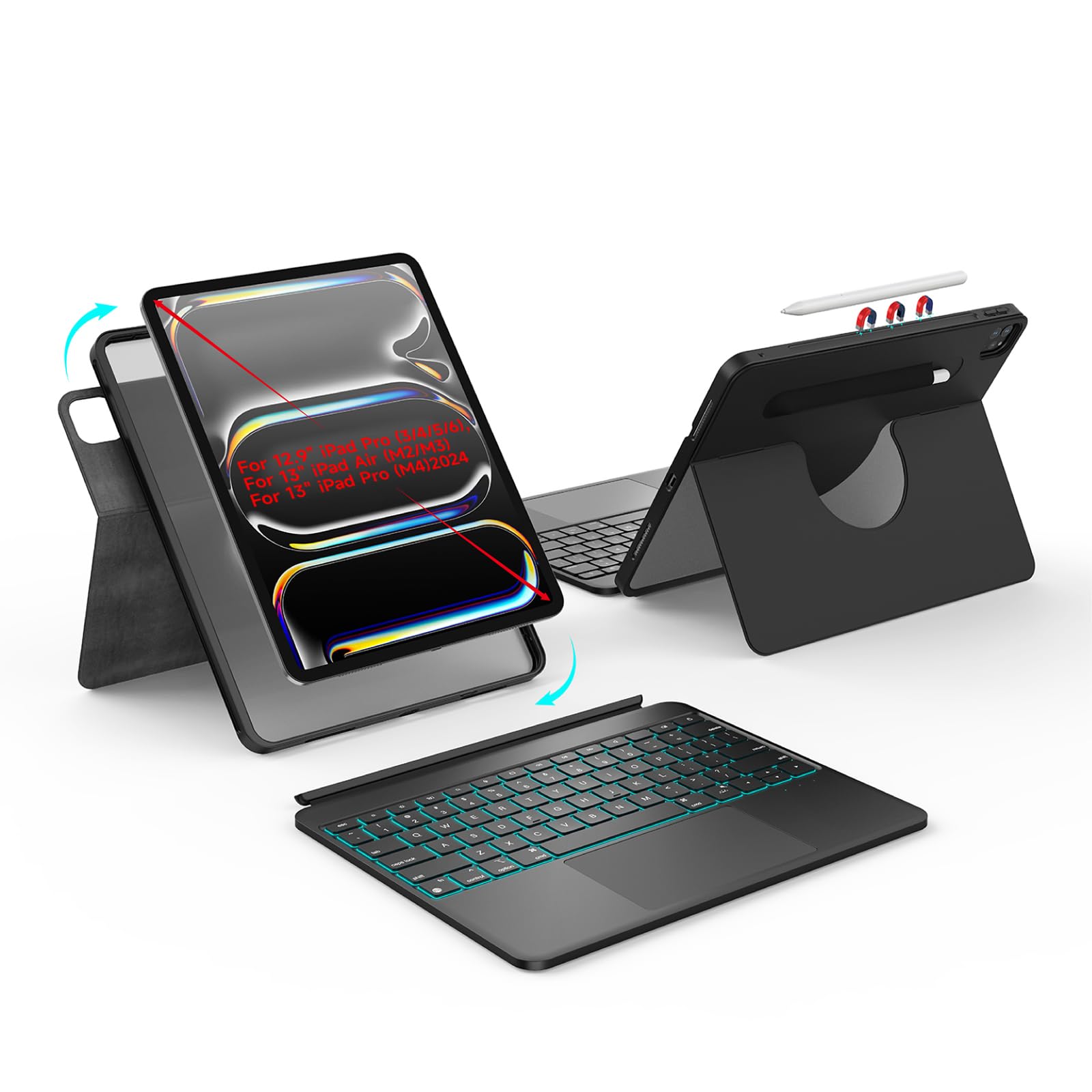 iPadがMacBookに進化する！iPad専用キーボード「accrosoo」 Amazon.com: accrosoo for iPad Air 13 inch M3 / M2 and iPad Pro 13